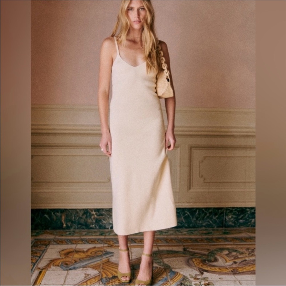 Sezane Lindsey Dress - knit ivory